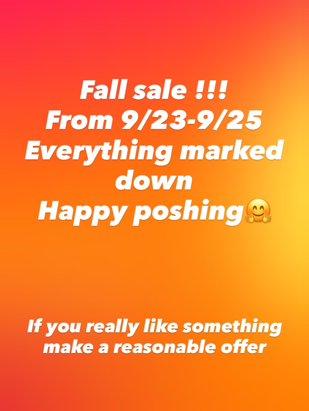 Fall sale